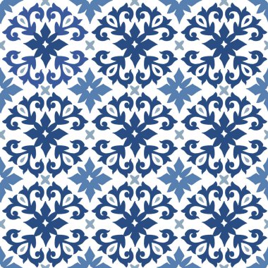 Ramazan Kareem tebrik kartları, İslami geçmişleri, kumaşları, web pankartları için el yapımı Fas desenleri. Portekizli azulejos fayans tasarımı. Dekoratif vektör çizimleri.