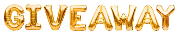 Gouden Woord Way Gemaakt Van Opblaasbare Ballonnen Geïsoleerd Witte Achtergrond — Stockfoto