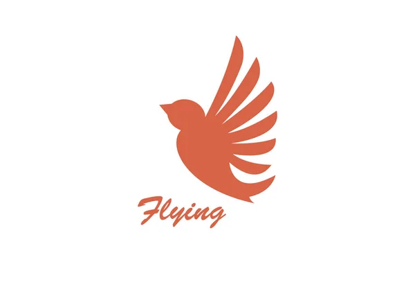 Bird flying, logo design — Stock Vector