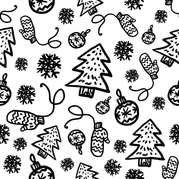 Vánoční bílý a červený vzor. Dekorativní ilustrace, dobrá pro tisk. — Stockový vektor