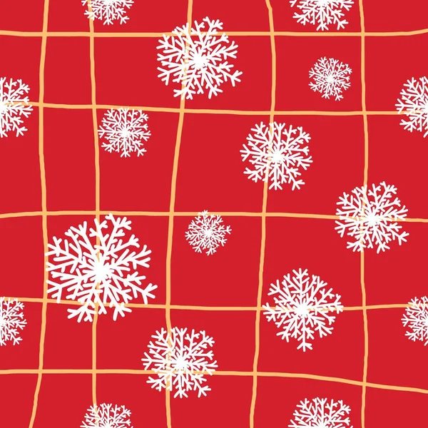 Vánoční vektor bezešvé vzor se sněhové vločky. Vločky bezešvé vzor pro vánoční balení, textilie, textilie tapety vektorové ilustrace. — Stockový vektor