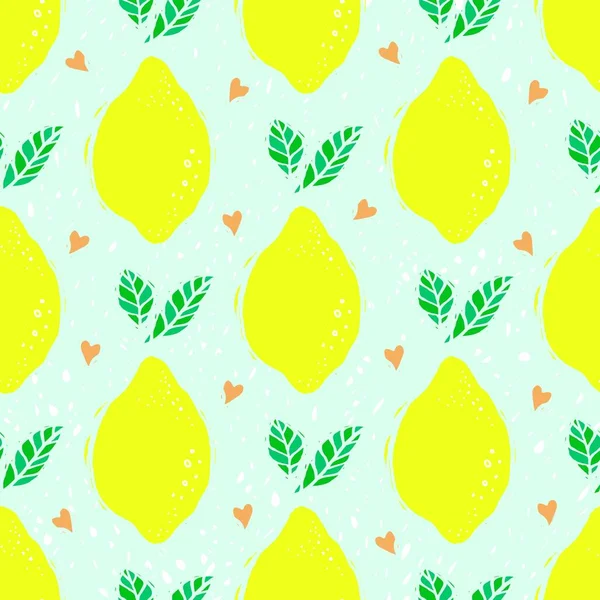 Limonsuz vektör deseni. Pürüzsüz desen, arka planda limon.