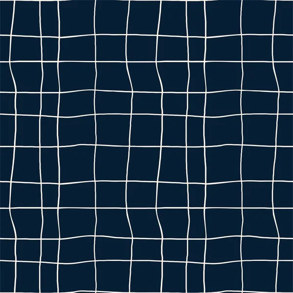 Klasik mavi ekose minimalist vektör pürüzsüz desen. Dikey ve yatay parmaklıklar farklı genişlikte. Beyaz arkaplanda klasik mavi denetleyici.