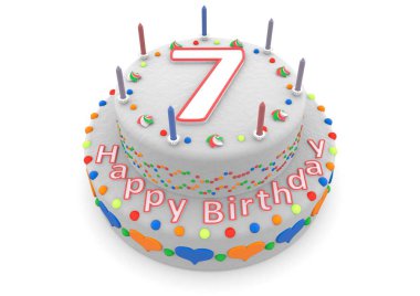 iyi ki doğdun ve yaş ile beyaz pasta