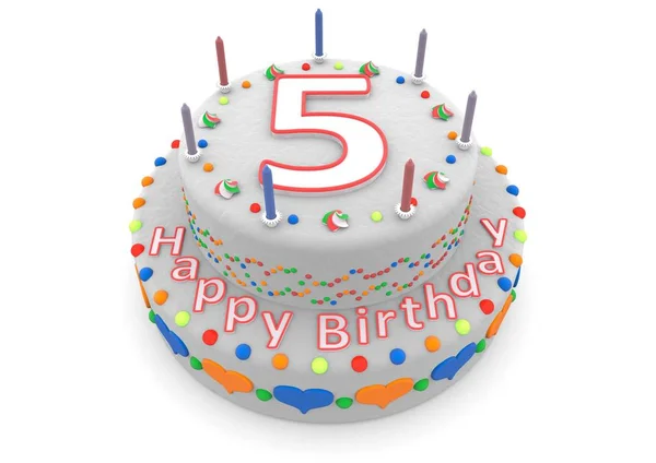 Biały tort z okazji urodzin i wieku — Zdjęcie stockowe