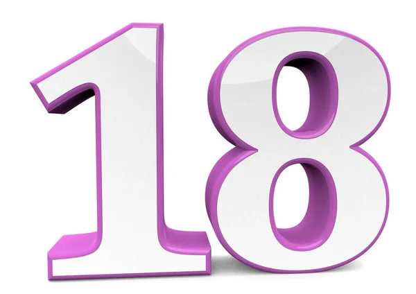 Numer w kolorze różowym — Zdjęcie stockowe