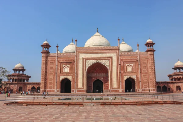 Agra Índia Março 2019 Grande Mesquita Taj Mahal Masjid Agra — Fotografia de Stock