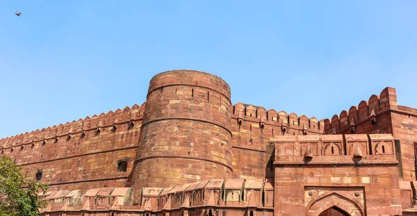 Agra Kalesi Hindistan Agra Şehrinde Tarihi Bir Kaledir Babür Hanedanı — Stok fotoğraf