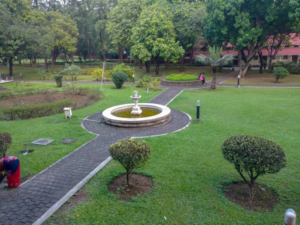 Aga Khan Palace Park Szökőkúttal Épült Muhammed Shah Aga Khan — Stock Fotó