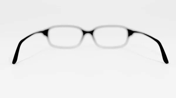 Brille außer der Spitze der Bügel unscharf, wo sie dem Betrachter am nächsten steht — Stockfoto