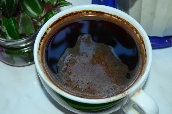 Una Taza Café Sobre Fondo Blanco — Foto de Stock