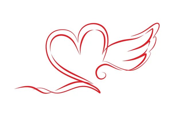 Hearts with wings — Stock Photo, Image