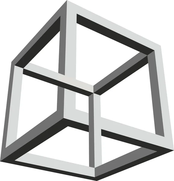 Forma impossível de um cubo — Fotografia de Stock