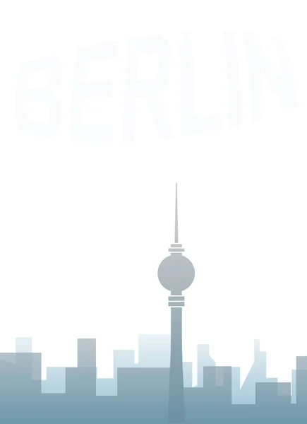 Silhouette von berlin — Stockfoto