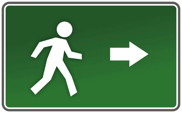 Classic Emergency Sign Arrow Figure — Stock Photo, Image