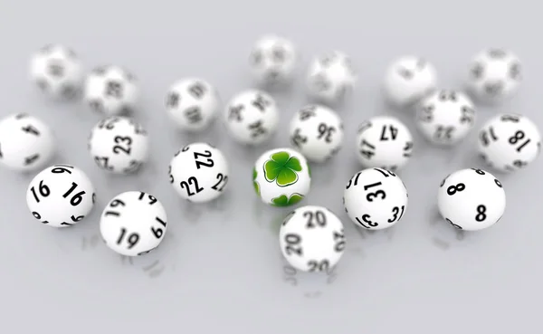 Ilustración Abstracta Bolas Lotería Dinámicamente Rodantes — Foto de Stock