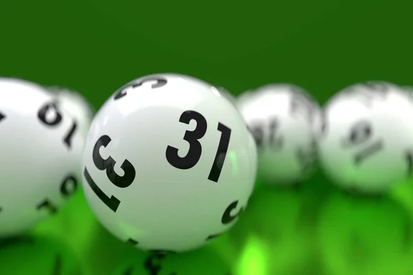 Abstract Illustration Dynamically Rolling Lottery Balls — Stock Photo, Image