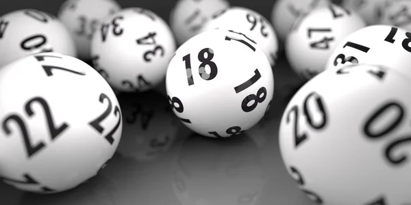 Abstract Illustration Dynamically Rolling Lottery Balls — Stock Photo, Image