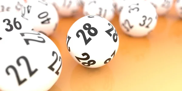 Abstract Illustration Dynamically Rolling Lottery Balls — Stock Photo, Image