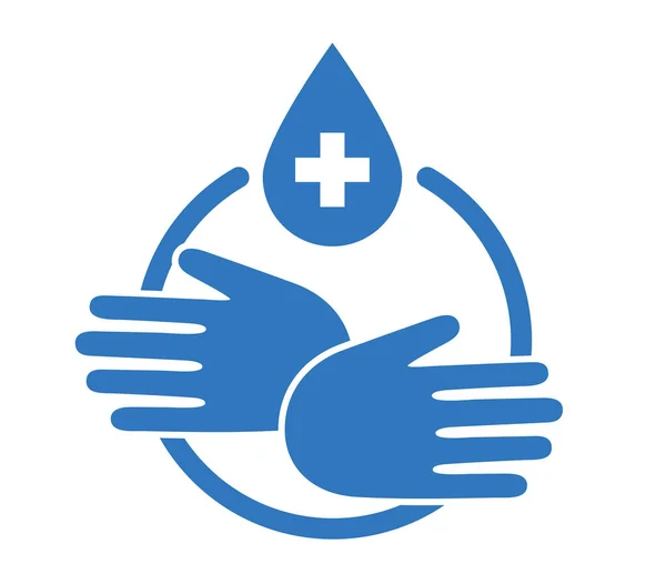 手の消毒と衛生のための記号 — ストック写真