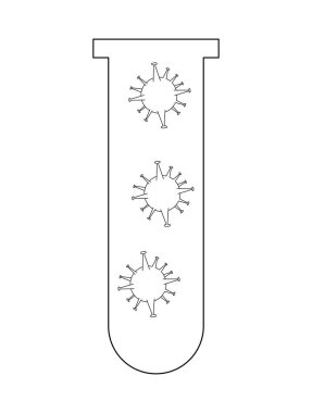 Mataradaki koronavirüs molekülleri beyaza izole edilmiş.