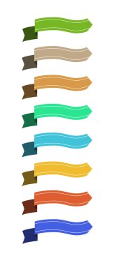 blank colorful ribbons with copy space on white background clipart