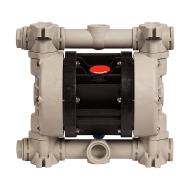 Endüstriyel çift diyafram pompası beyaz arkaplanda izole