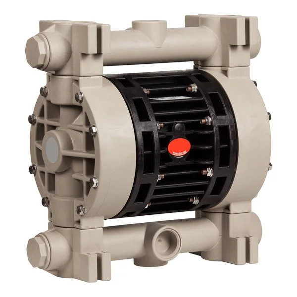 Endüstriyel çift diyafram pompası beyaz arkaplanda izole