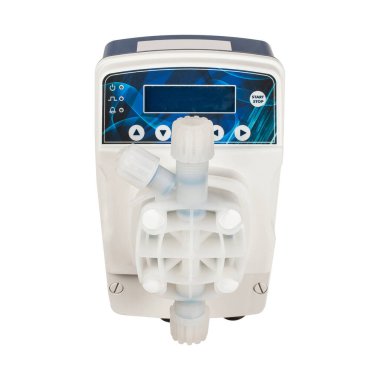 Endüstriyel diyafram ölçüm pompası beyaza izole edildi