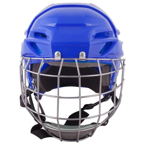 Modrá ledová helma izolované na bílém pozadí. — Stock fotografie