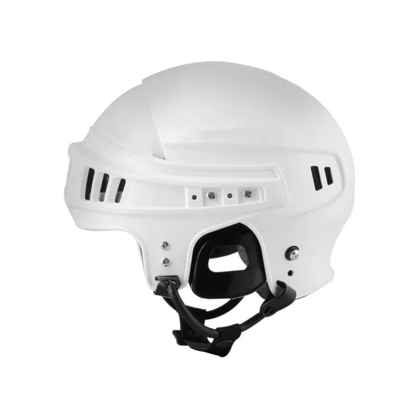 Witte ijshocket helm geïsoleerd op witte achtergrond. — Stockfoto