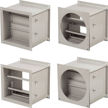 Hava birimi beyaz arka plan üzerinde izole Damper