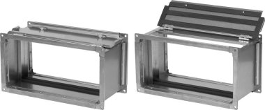 Endüstriyel havalandırma parçaları beyaz arka planda izole edildi