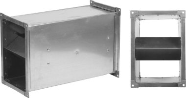 Endüstriyel havalandırma parçaları beyaz arka planda izole edildi