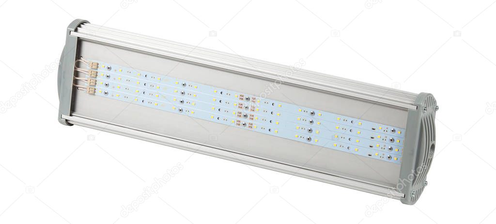 Flood light led bar projector lamp for industrial outdoor lighting isolated on white background