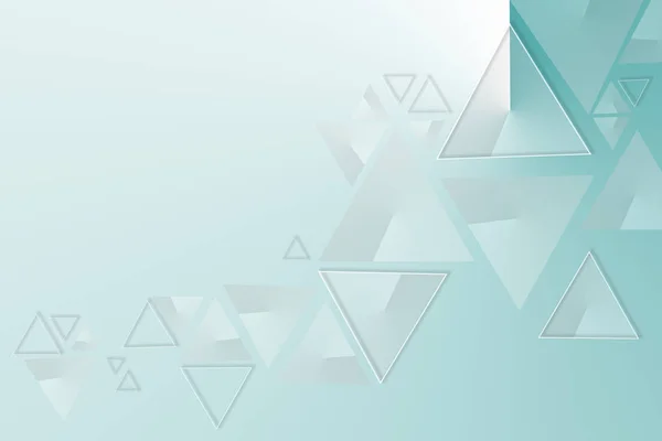 Figure triangolari multicolori su sfondo blu con un posto sotto il testo — Foto Stock