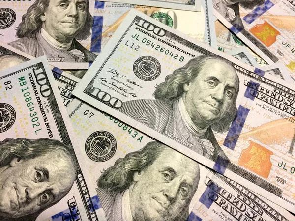 Amerikanische Währung Geld Hundert-Dollar-Scheine — Stockfoto