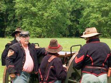 Amerikan İç Savaşı canlandırma sahnesi askerleri