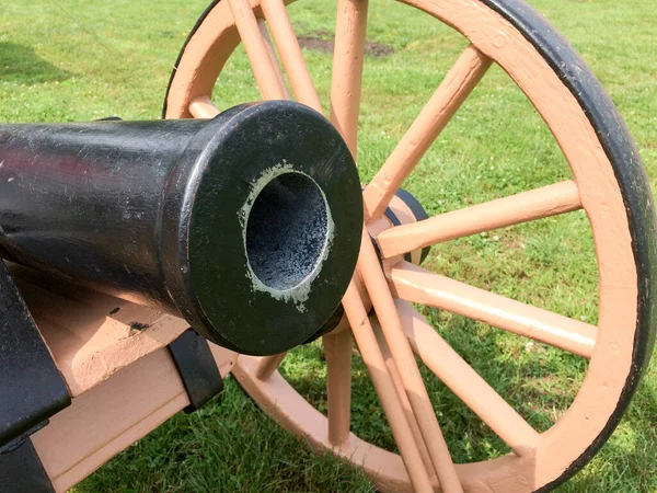 Amerikanischer Bürgerkrieg nachgestellt Szene Feuer — Stockfoto