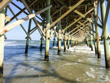 Ahşap sahil iskelesi