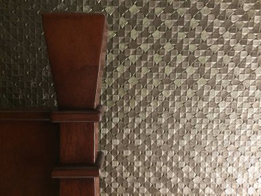 Ahşap işçiliği olan modern model arka plan