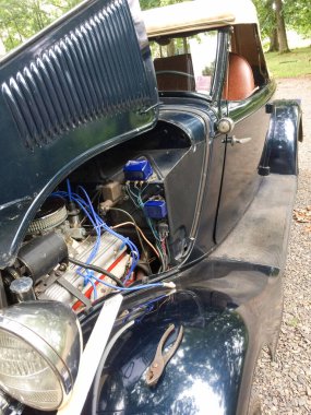 Corvette motorlu antika klasik araba Ford