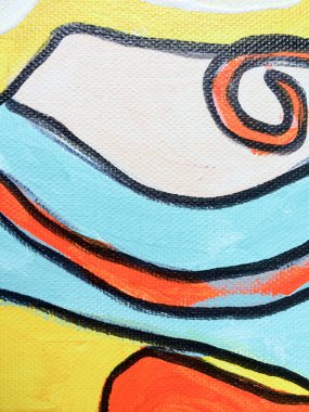 Çocuklar renkli, soyut modern arkaplan resimleri yapıyorlar.