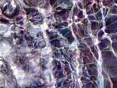 Soyut su yansımaları tasarım elementi mor arkaplan