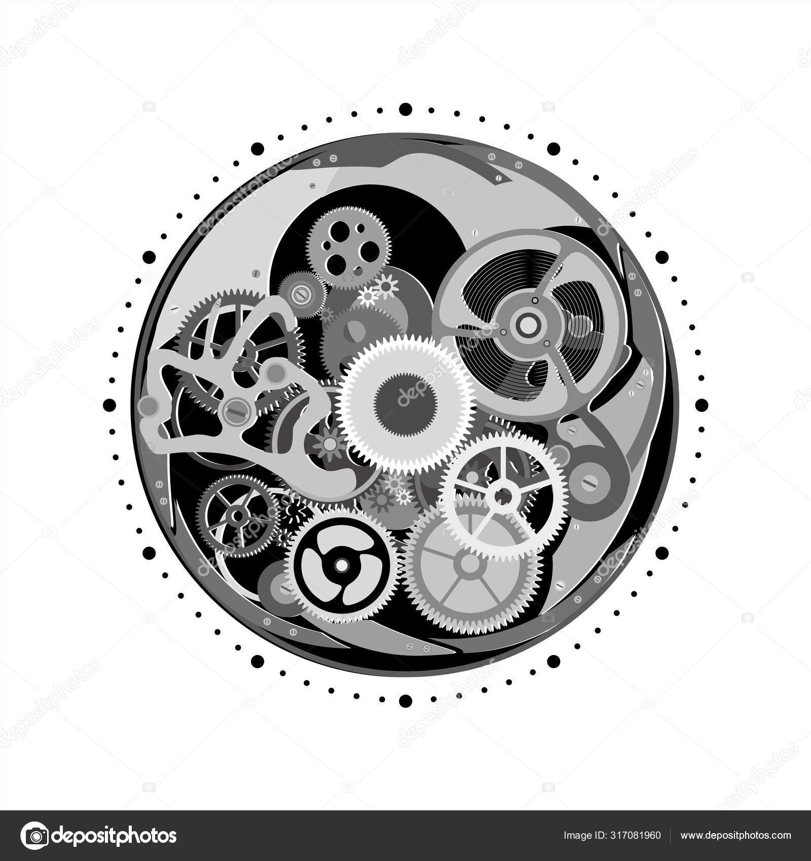 Clock Gear Silhouette