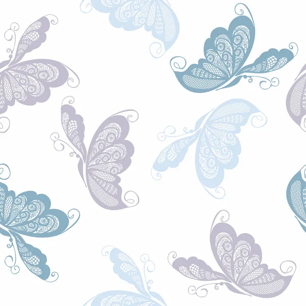 Seamless pattern with butterfly background. Abstract elegance. — Stock Vector