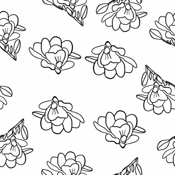 Seamless pattern on a white background. Coloring book for children and adults. Printing on paper, fabric. — 图库矢量图片