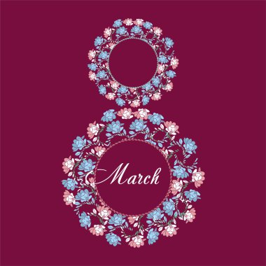 For postcards from March 8. Beautiful composition of flowers.