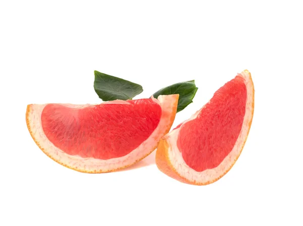Grapefruitscheiben isoliert auf weißem Hintergrund — Stockfoto