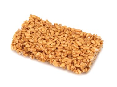 Beyaz arka planda tatlı pilav.